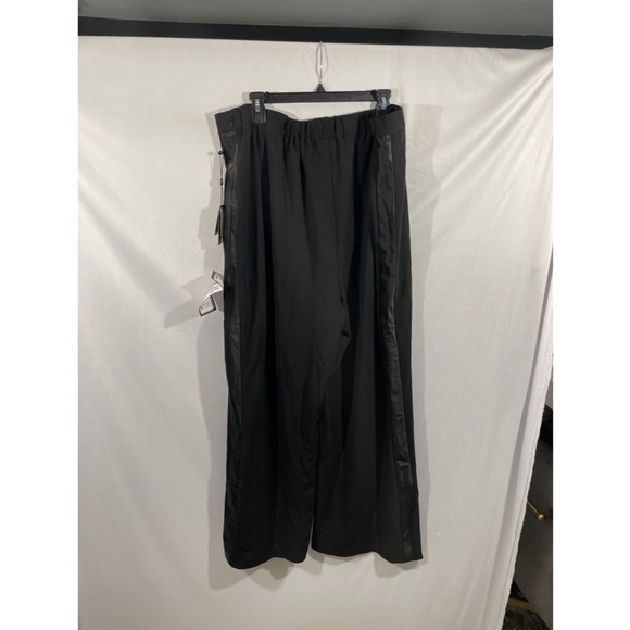 NWT $99 ADRIANNA‎ PAPELL [ Plus Size 22W ] Tuxedo-Stripe Dress Pants Black - Picture 14 of 16